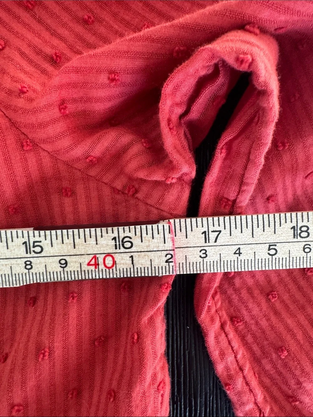 Old Navy Girls Swiss Dot Tiered Dress Red Long Sleeve‎ Cotton Size L 10-12